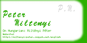 peter miltenyi business card