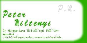 peter miltenyi business card